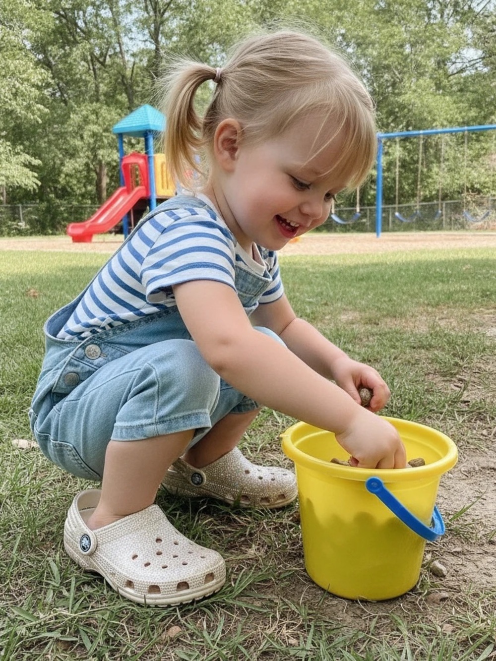 Crocs Kids Classic Clog in Gold Glitter, Size Toddler 8